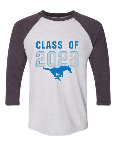 John Jay Mustangs Class of 2028 Women's Baseball T-Shirt