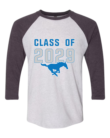 John Jay Mustangs Class of 2029 Men's Baseball T-Shirt