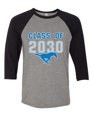 John Jay Mustangs Class of 2030 Men's Baseball T-Shirt