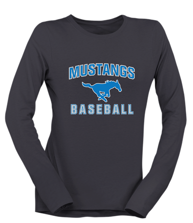 John Jay Mustangs Baseball #1 Women's Premium LS T-Shirt