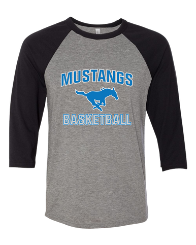 John Jay Mustangs Basketball #1 Men's Baseball T-Shirt