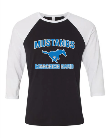 John Jay Mustangs Marching Band Men's Baseball T-Shirt