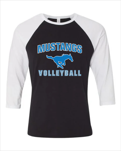 John Jay Mustangs Volleyball Women's Baseball T-Shirt