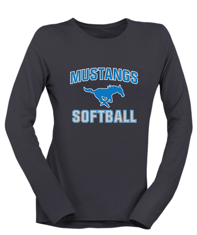 John Jay Mustangs Softball #1 Women's LS T-Shirt