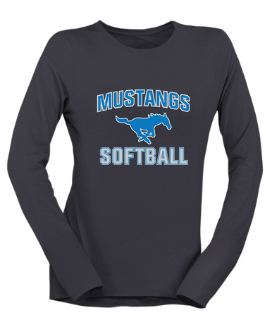 John Jay Mustangs Softball #1 Women's Premium LS T-Shirt
