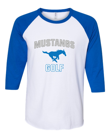 John Jay Mustangs Golf Women's Baseball T-Shirt