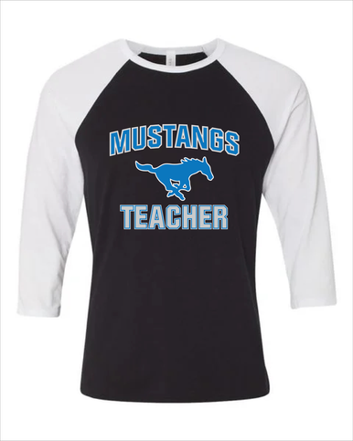 John Jay Mustangs Teacher Men's Baseball T-Shirt