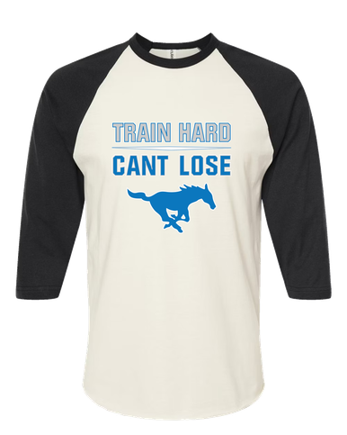 John Jay Mustangs Train Hard, Can't Lose Men's Baseball T-Shirt