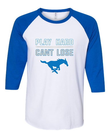 John Jay Mustangs Play Hard, Can't Lose Men's Baseball T-Shirt