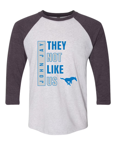 John Jay Mustangs They Not Like Us #1 Men's Baseball T-Shirt