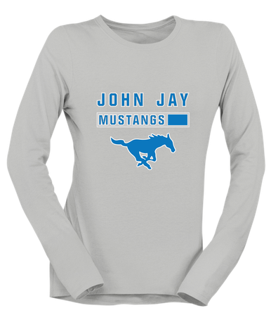 John Jay Mustangs Mascot #7 Women's Premium LS T-Shirt
