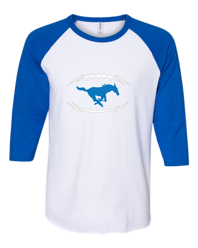 John Jay Mustangs Football #3 Women's Baseball T-Shirt