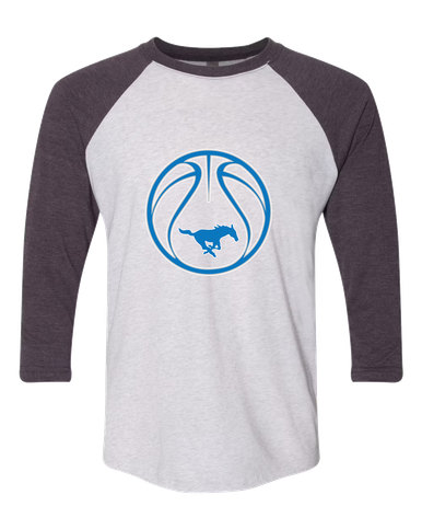 John Jay Mustangs Basketball #2 Men's Baseball T-Shirt
