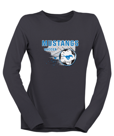 John Jay Mustangs Soccer #2 Women's LS T-Shirt