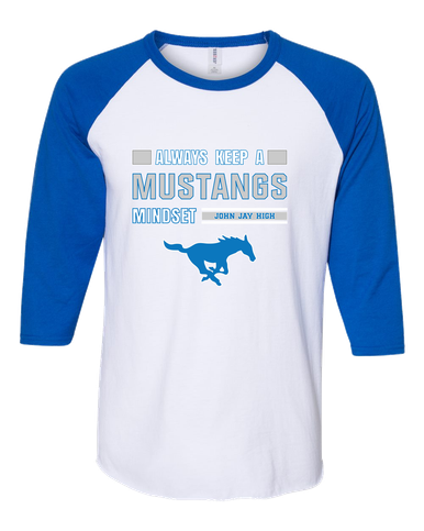 John Jay Mustangs Mindset Men's Baseball T-Shirt
