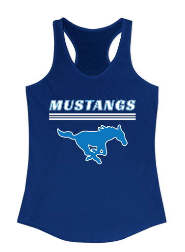 John Jay Mustangs Mascot #8 Women's Tank Top