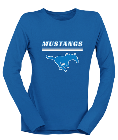 John Jay Mustangs Mascot #8 Women's Premium LS T-Shirt