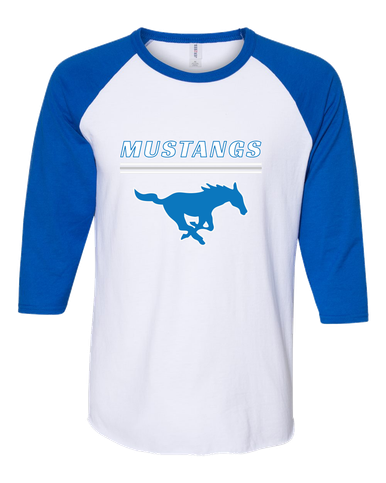 John Jay Mustangs Mascot #8 Women's Baseball T-Shirt