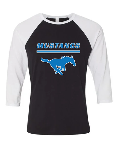 John Jay Mustangs Mascot #8 Men's Baseball T-Shirt