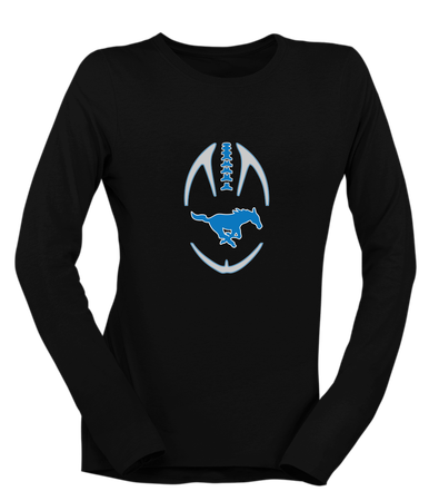 John Jay Mustangs Football #4 Women's LS T-Shirt