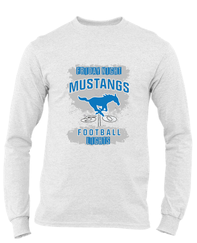 John Jay Mustangs Football #6 Men's LS T-Shirt