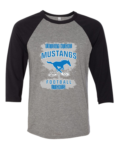 John Jay Mustangs Football #6 Women's Baseball T-Shirt