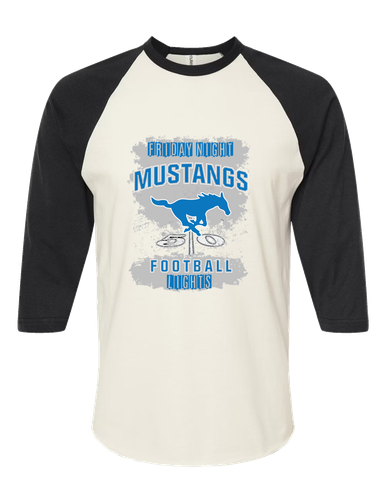 John Jay Mustangs Football #6 Men's Baseball T-Shirt