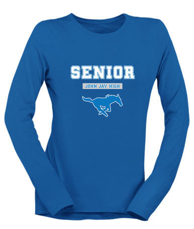 John Jay Mustangs Senior #2 Women's LS T-Shirt
