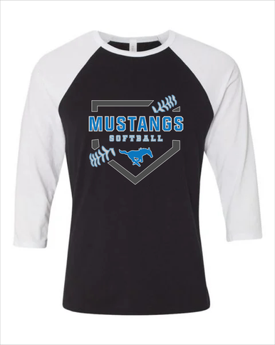 John Jay Mustangs Softball #2 Women's Baseball T-Shirt