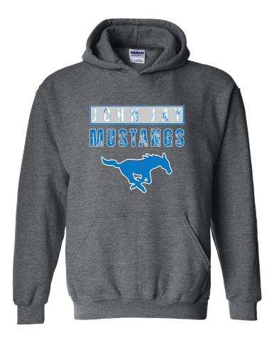 John Jay Mustangs Mascot #9 Men's Hoodie