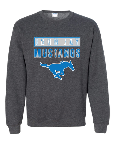 John Jay Mustangs Mascot #9 Men's Sweatshirt