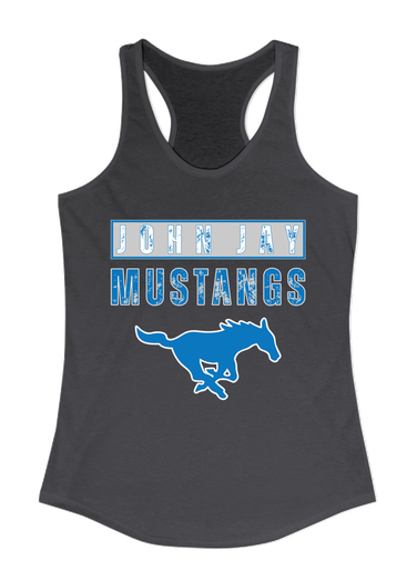 John Jay Mustangs Mascot #9 Women's Tank Top