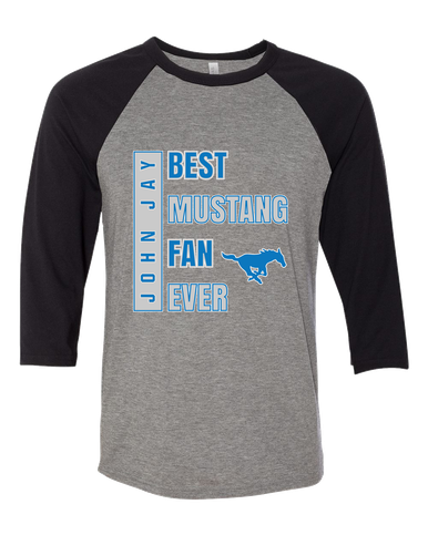 John Jay Mustangs Best Mustang Fan Women's Baseball T-Shirt
