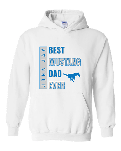John Jay Mustangs Best Mustang Dad Men's Hoodie