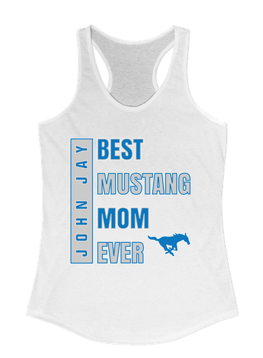 John Jay Mustangs Best Mustang Mom Women's Tank Top