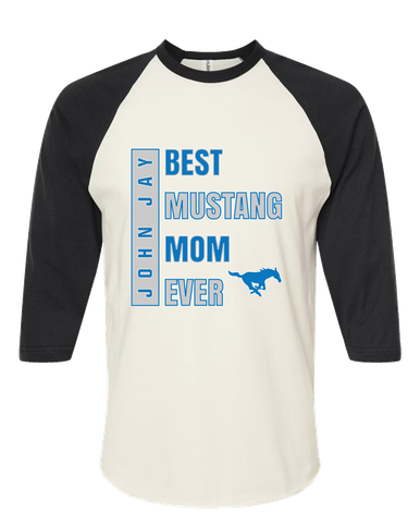 John Jay Mustangs Best Mustang Mom Women's Baseball T-Shirt