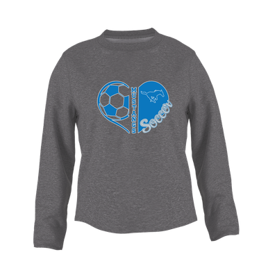 John Jay Mustangs Heart Soccer Women's Sweatshirt