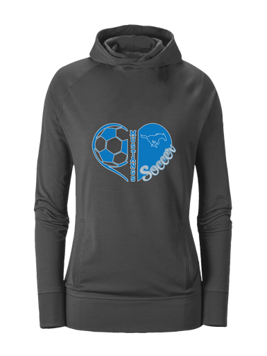 John Jay Mustangs Heart Soccer Women's Hoodie