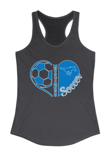 John Jay Mustangs Heart Soccer Women's Tank Top
