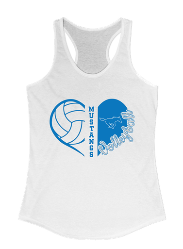 John Jay Mustangs Heart Volleyball Women's Tank Top