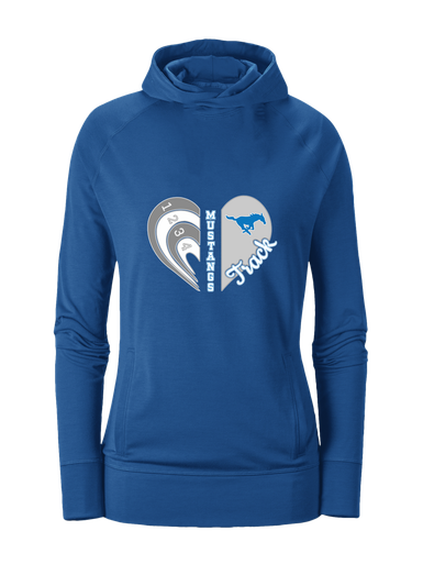 John Jay Mustangs Heart Track Women's Hoodie
