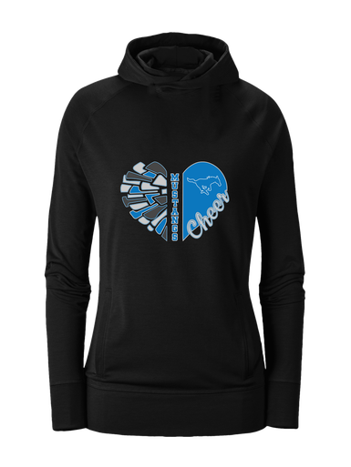 John Jay Mustangs Heart Cheer Women's Hoodie
