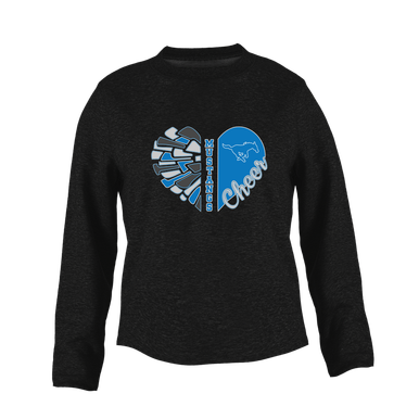 John Jay Mustangs Heart Cheer Women's Sweatshirt