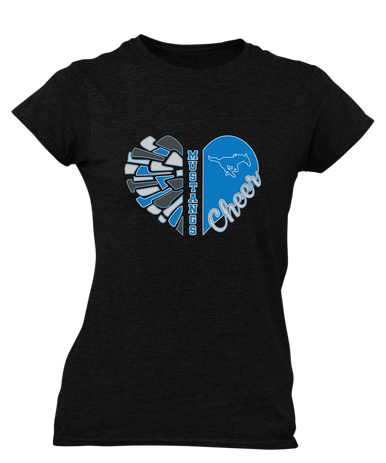 John Jay Mustangs Heart Cheer Women's Premium SS T-Shirt
