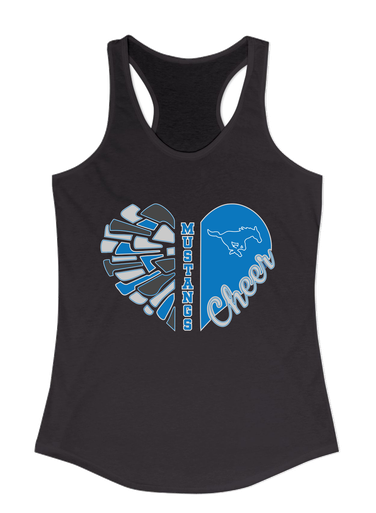 John Jay Mustangs Heart Cheer Women's Tank Top