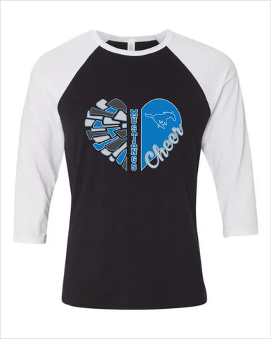 John Jay Mustangs Heart Cheer Women's Baseball T-Shirt