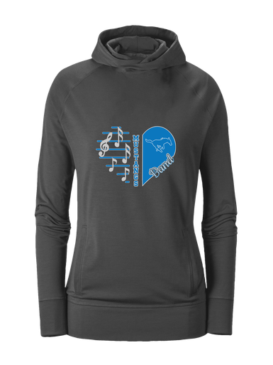 John Jay Mustangs Heart Band Women's Hoodie