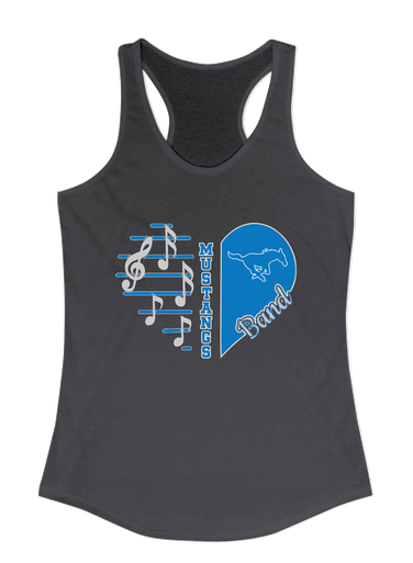 John Jay Mustangs Heart Band Women's Tank Top