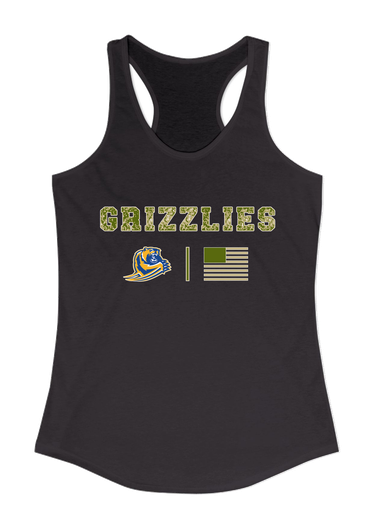Jefferson Grizzlies Camo Flag Women's Tank Top