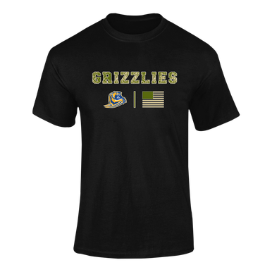 Jefferson Grizzlies Camo Flag Men's SS T-Shirt